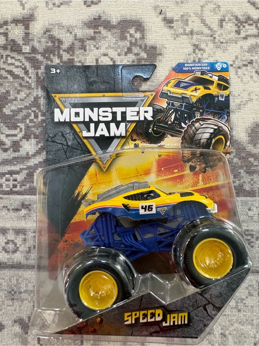 Speed Jam Yellow & Blue Monster Jam Truck Toy